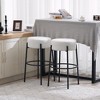 HOMLUX 30" Tall Upholstered Bar Stools Set of 2 Counter Height Dining Bar Chair - 4 of 4