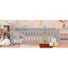 Streamdale Queen Size Wood Floor Bed Frame with Fence and Door, Gray - 4 of 4