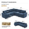 GDFStudio Bruno Convertible Chenille 97'' Corner L-Sectional Sofa with Armrest Storage - 3 of 4