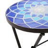 Maggift Patio End Tables Accent Side End Table for Outdoor and Indoor, Garden, Backyard Use, Special Design, Multicolored, 13"*13"*22" - 2 of 4