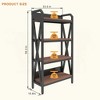 KIGFTSOD Bakers Rack 4-Level Metal & Wooden Kitchen Storage Shelves, Kitchen Organizer for Garage, Pantry, Bathroom, Closet - 2 of 4