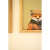 Wall Art 8" H - Framed Embroidery Foxes Design on Cotton Fabric, (2 x Set of 2) By Kalalou - 2 of 3