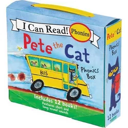 Pete the Cat Phonics Box : Includes 12 Mini-books Featuring Short and Long Vowel Sounds (Paperback) - by James Dean