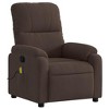 vidaXL Massage Recliner Chair - Brown Microfiber Lounger with Manual Recline, Vibration Massage, Comfort Padding and Side Pocket - 4 of 4