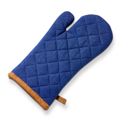 Tag Everyday Blue Grill Oven Mitt - Kitchen Textiles, Machine Washable, 12.5" x 7" - Perfect for Cooking & Grilling!