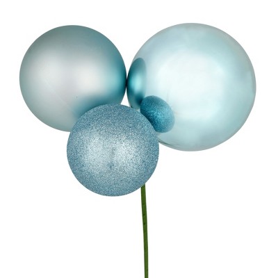 Vickerman 18" Ball Ornament Christmas Pick, 2 per Bag