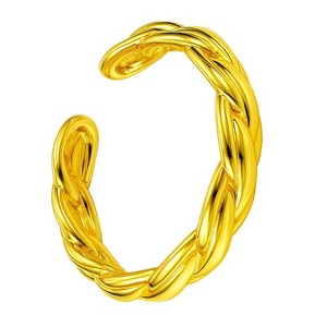 Unisex Gold - Toned Copper Plain Ring - Classic Style - 1 of 4