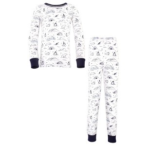 Touched by Nature Baby, Toddler and Kids Unisex Organic Cotton Tight-Fit Pajama Set, Arctic, 4 Toddler - 1 of 3
