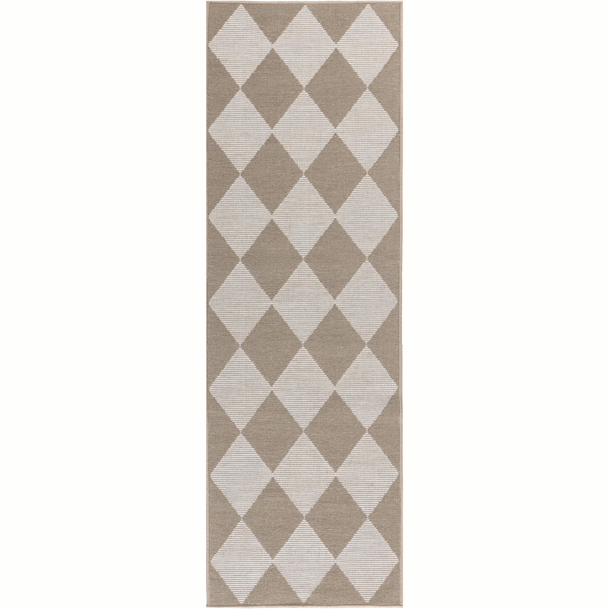 Nourison Washable Modern Jute 2'3" x 7'6" Natural Ivory Modern Indoor Non-Slip Flatweave Rug