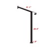FUFU&GAGA Black Metal Outdoor Handrail - Adjustable, Wall/Floor Mount for Steps & Porches - 2 of 4