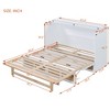 NicBex Queen Size Murphy Bed 80.2" Wooden Frame Murphy Bed Queen Morden Hideaway Wall Bed with Top Shelf and Spacious Drawer for Apartment - 2 of 4