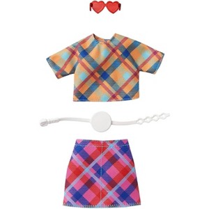 Barbie Multi-Colored Plaid Crop Top & Mini Skirt Fashion Pack - 1 of 2