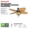 Honeywell Palm Valley 52" Tropical LED Ceiling Fan with Open Bowl Light, Bronze - 2 of 4