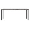 vidaXL Outdoor Dining Table Garden Porch Patio Table with Glass Top PE Rattan - 2 of 4