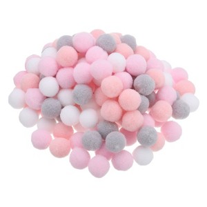 Unique Bargains Creative DIY Craft Decorations Home Art Supplies Pom Poms 0.6" 150 Pcs - 1 of 4