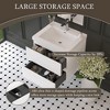 Whisen Floating Wall-Mounted Bathroom Vanity with Resin Sink, Water-Resistant Timber Cabinet and 2 Storage Drawers - 3 of 4