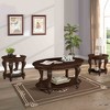 APRILSOUL 42'' oval wood coffee table for Living Room, 2-Tier Solid Wood Cocktail Table with Open Storage Shelf - 2 of 4