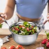 3-Piece Stainless Steel Mixing Bowl Set with Lids – Durable Bowls Dishwasher Safe, Silver - 2 of 4