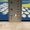 Cozumel Floral Patio Rug Blue/Green - 4 of 4