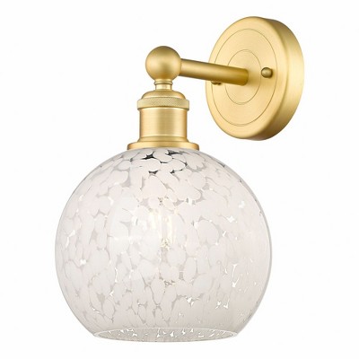 White Mouchette - 1 Light Wall Sconce In Modern Style-12.25 Inches Tall and 8 Inches Wide