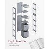 VASAGLE Bathroom Floor Cabinet Bathroom Storage Organizer Rack Stand,Multifunctional Corner Unit 2 Drawers - image 3 of 4