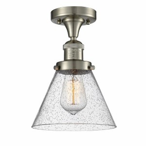 Cone - 1 Light Semi-Flush Mount In Industrial Style-11.5 Inches Tall and 7.75 Inches Wide - 1 of 1