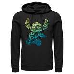 Men's Lilo & Stitch Yellow to Blue Silhouette Pull Over Hoodie