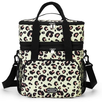 Insulated Lunch Box for Men Women Double-Layer Reusable Lunch Bag, Leakproof Lunch Cooler Bag for Work School Picnic