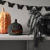 Textured Large Jack O' Lantern Decorative Sculpture - Hyde and EEK! Boutique™ Matte Black - 2 of 3