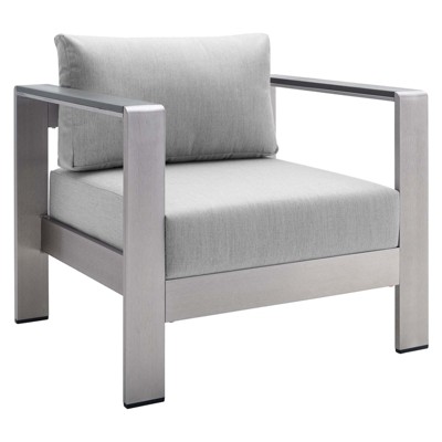 Modway Shore Sunbrella® Fabric Aluminum Outdoor Patio Armchair