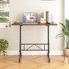 VECELO Small Standing Desk Adjustable Height, Mobile Computer Workstations with Wheels, Portable Rolling Laptop Table for Office - 4 of 4