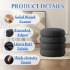 Gericco 16.9" Round Ottoman with Storage for Living Room Small Boucle Foot Stool Modern Upholstered Vanity Stool Ottoman Foot Rest - 4 of 4