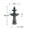 John Timberland Hampton Rustic 4 Tier Cascading Outdoor Floor Water Fountain with LED Light 56 3/4" for Yard Garden Patio Deck Porch Exterior Balcony - 4 of 4