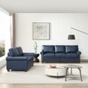 TiramisuBest Living Room Sofa with Storage Sofa 2+3 Sectional Black Faux Leather - 2 of 4