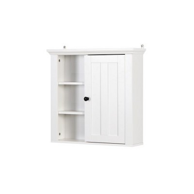 Modern Bathroom Wall Cabinet, With 3 Open Compartments, Door, Wall Mounted Storage Organizer, Over The Toilet Storage Wall Mounted Cabinet For Kitchen