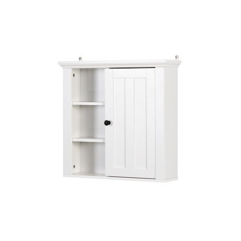 Modern Bathroom Wall Cabinet, With 3 Open Compartments, Door, Wall Mounted Storage Organizer, Over The Toilet Storage Wall Mounted Cabinet For Kitchen - image 1 of 4