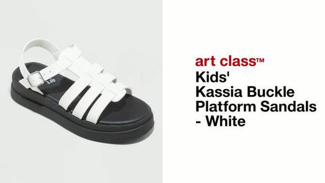 Kids' Kassia Buckle Platform Sandals - art class™ White, 2 of 13, play video