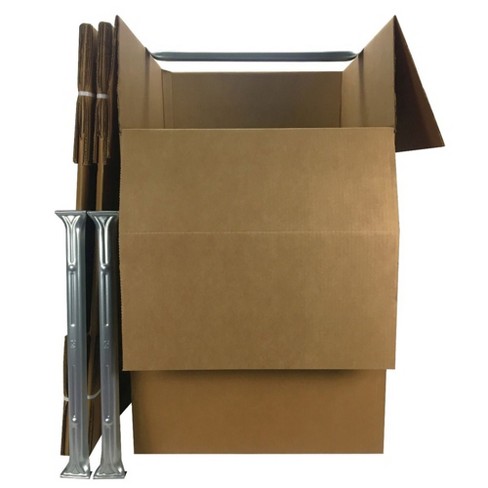 Uboxes Space Savers Wardrobe Moving Boxes with Hanger 20 x 20 x 34 (3 Pack)