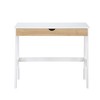 CAVINAS Home Office Desk Modern Writing Desk with Central Storage Drawer, Wooden Desktop for Office and Study - 3 of 4