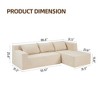CENGHU Modular L-Shaped Sofa, Sectional Couch for 3 + 3 Seaters, Chaise Sofa Couch with Pillowcases for Living Room Free Installation - 3 of 4