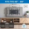 Mount-It! Long Arm TV Mount, Full Motion Long Extension Wall Bracket with 38.5 in. Extension, TV Wall Mount Fits Screens 40 - 80 in., Holds 121 Lbs. - 3 of 4