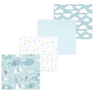 Luvable Friends Hudson Baby Flannel Receiving Blankets 4pk - 1 of 2