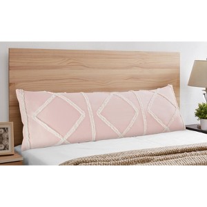 Sweet Jojo Designs Gender Neutral Body Pillow Cover (Pillow Not Included) 54in.x20in. Boho Fringe Pink Ivory - 1 of 4