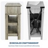 47.2" Entryway Table, Console Table with 2 Storage Drawers, 3 Tier Farmhouse Wooden Sofa Table, Hallway Table for Entryway, Living Room-Grey - 4 of 4