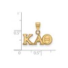 Black Bow Jewelry 14k Yellow Gold Plated Sterling Silver Kappa Alpha Theta Greek Life Small Pendant - 2 of 3