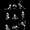 Girl's Design By Humans Skeleton Yoga By huebucket T-Shirt - 2 of 3