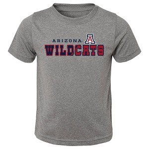 NCAA Arizona Wildcats Boys' Heather Gray Poly T-Shirt - 1 of 1