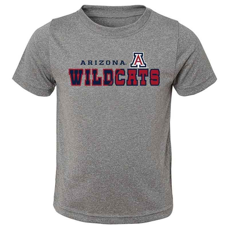 NCAA Arizona Wildcats Boys&#39; Heather Gray Poly T-Shirt, 1 of 2