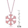 Guili Rose Gold-Plated Sterling Silver Snowflake Pendant Necklace with CZ in Gold or Rose Gold—Perfect for Your Winter Jewelry Collection. - 2 of 3