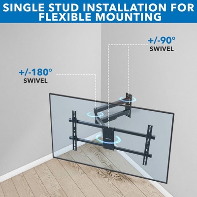 Heavy Duty Black Steel Full Motion TV Wall Mount for 37-80 Inch Screens